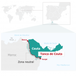 La ciutat autònoma de Ceuta és fronterera amb el Marroc