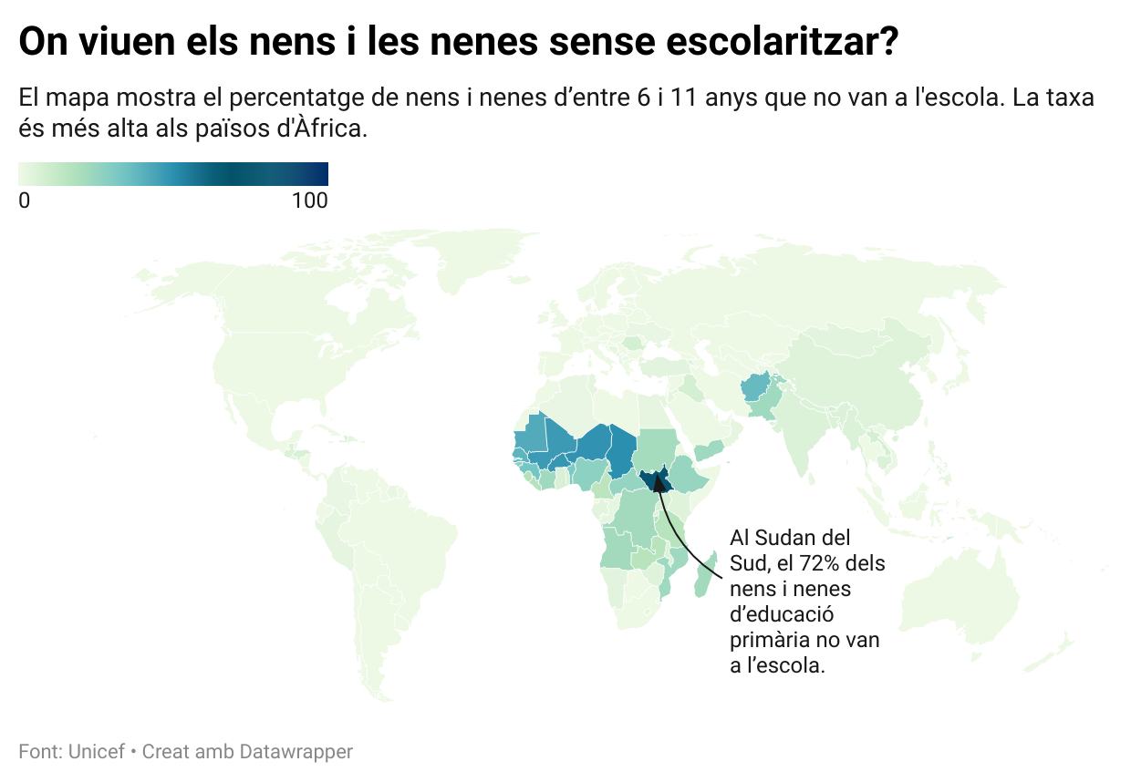 Mapa escolarització al món